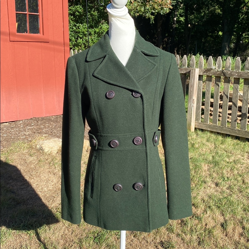Vintage Kenneth Cole Dark Green Pea Coat